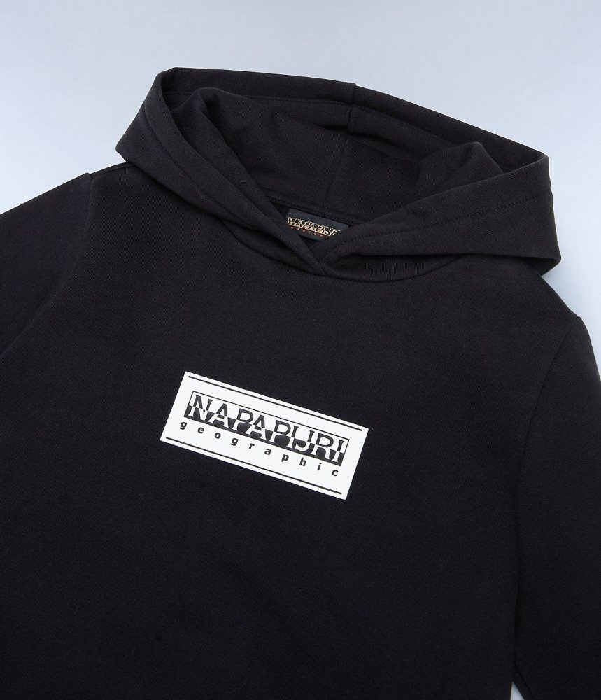 Hanorac cu Gluga Copii Napapijri Chamois Hoodie (4-16 YEARS) Negrii | WEC216854