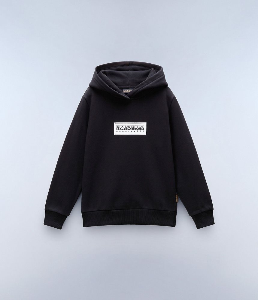 Hanorac cu Gluga Copii Napapijri Chamois Hoodie (4-16 YEARS) Negrii | WEC216854