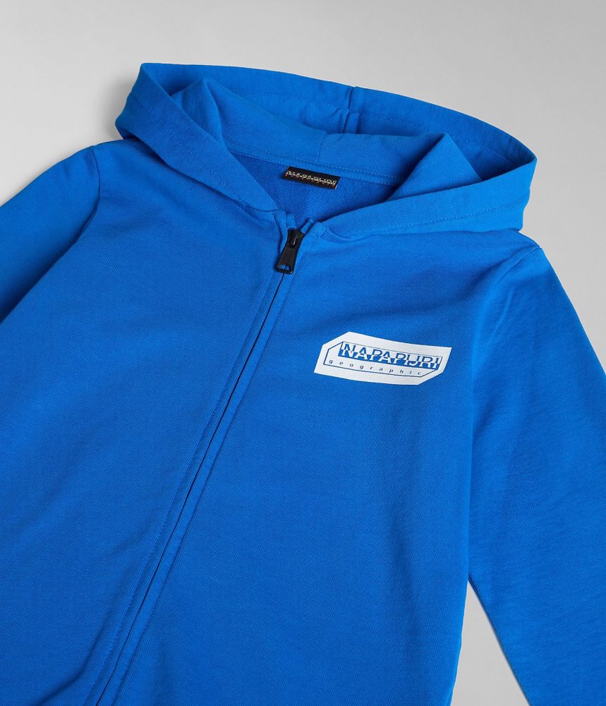 Hanorac cu Gluga Copii Napapijri Kitik Full-Zip Hoodie (4-16 YEARS) Albastri | USZ435760