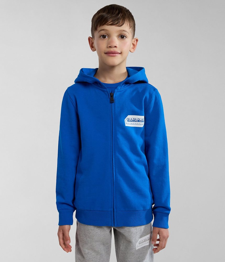 Hanorac cu Gluga Copii Napapijri Kitik Full-Zip Hoodie (4-16 YEARS) Albastri | USZ435760