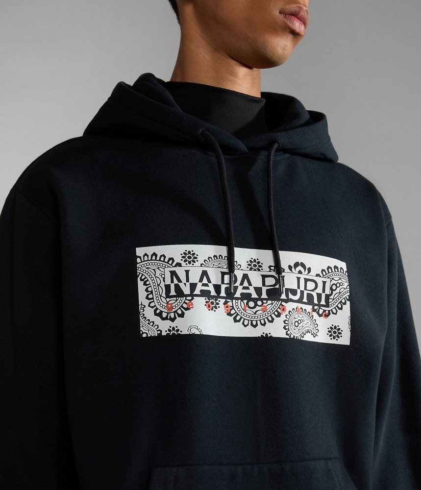 Hanorac cu Gluga Dama Napapijri Andesite Hoodie Negrii | YNI308291