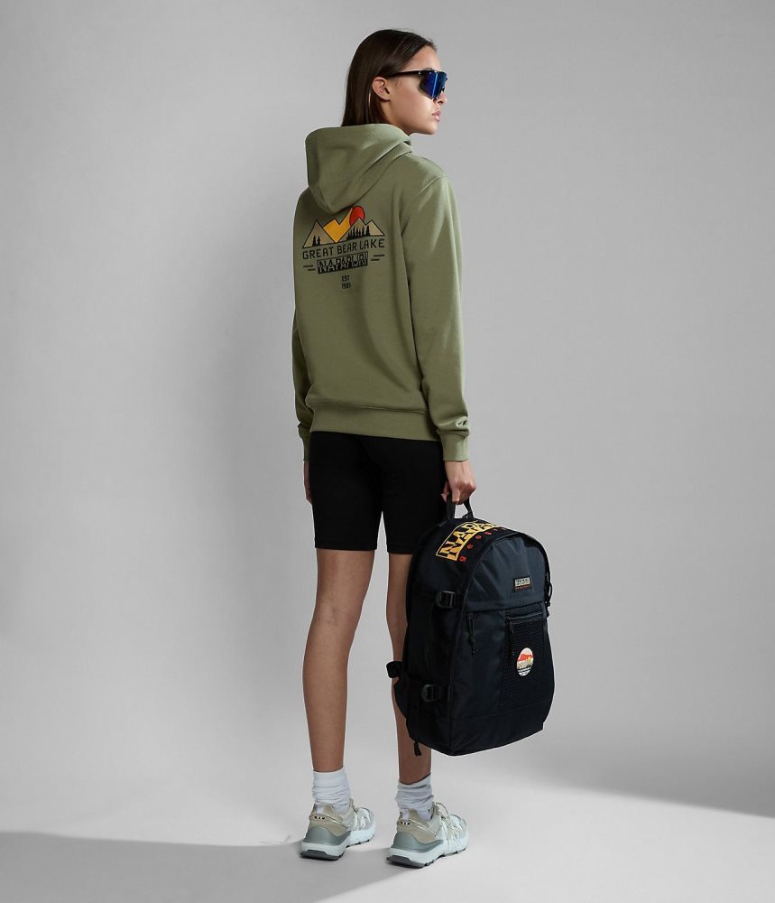 Hanorac cu Gluga Dama Napapijri Boyd Hoodie Verzi | YME092871