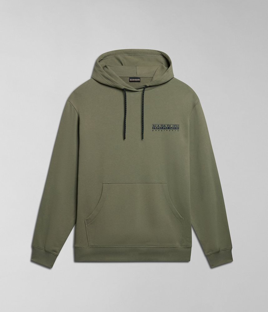 Hanorac cu Gluga Dama Napapijri Boyd Hoodie Verzi | YME092871