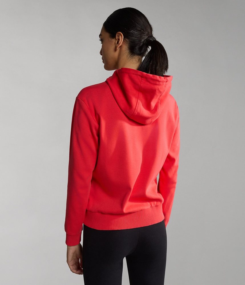Hanorac cu Gluga Dama Napapijri Ibarra Full-Zip Hoodie Rosii | FZS801453