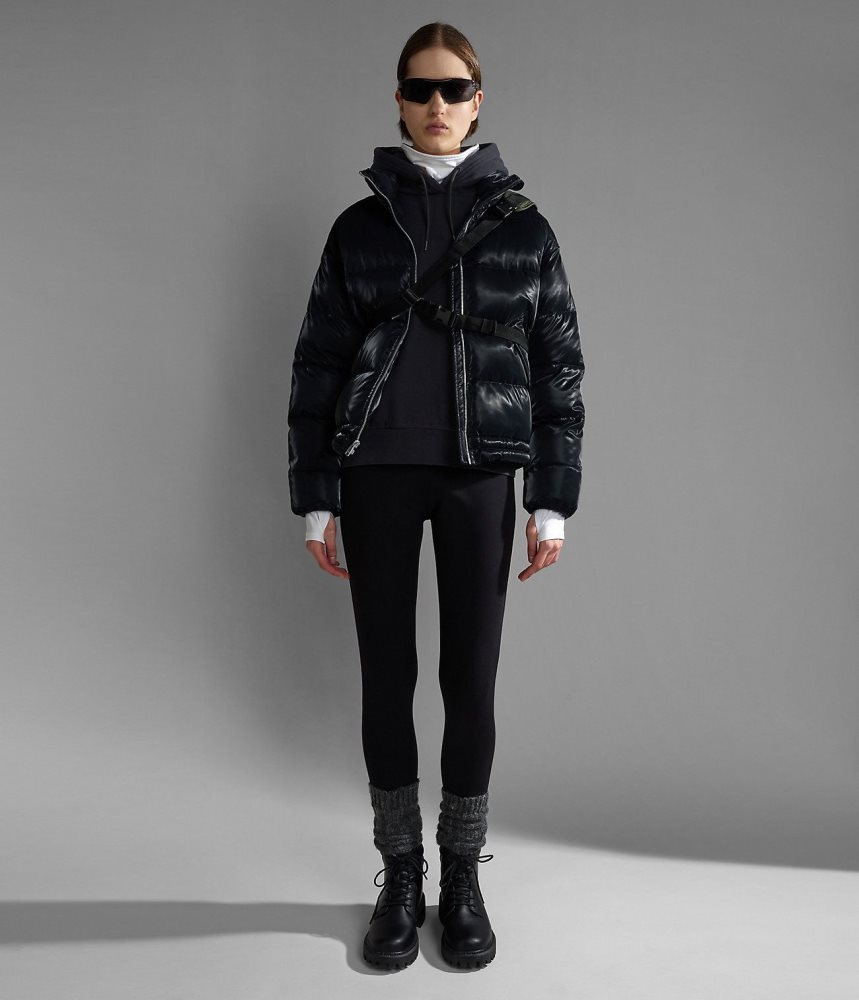 Hanorac cu Gluga Dama Napapijri Nina Winter Hoodie Negrii | WHQ947630