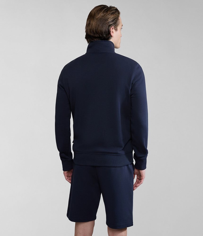 Hanorace Barbati Napapijri Balis Full-Zip Summer Sweatshirt Albastri Inchis | YSE834701