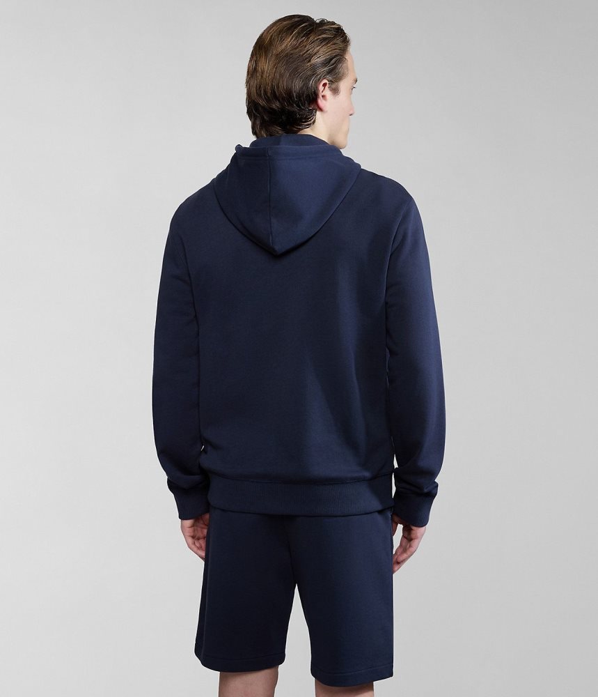 Hanorace Barbati Napapijri Balis Summer Full-Zip Hoodie Albastri Inchis | YNT901754