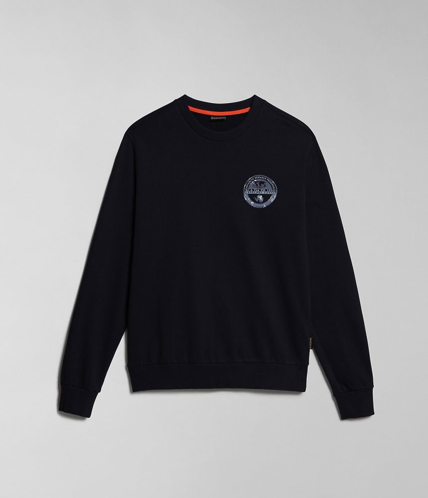Hanorace Barbati Napapijri Bollo Summer Sweatshirt Albastri Inchis | XHU395162