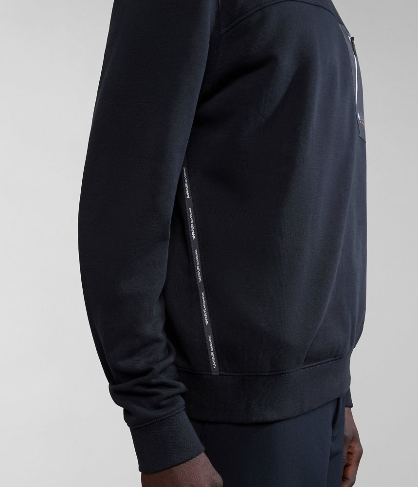 Hanorace Barbati Napapijri Huron Sweatshirt Negrii | FSY869105