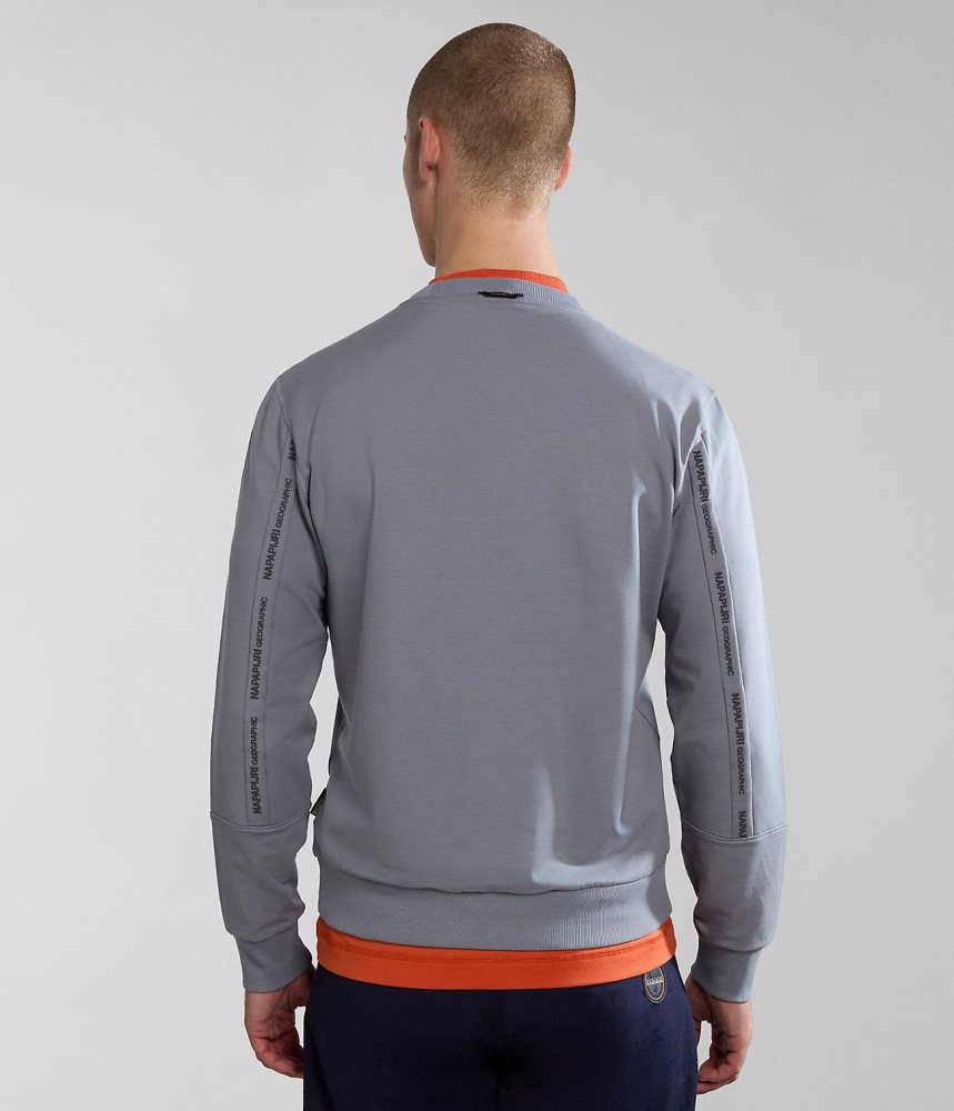 Hanorace Barbati Napapijri Smallwood Sweatshirt Gri | HYT894012