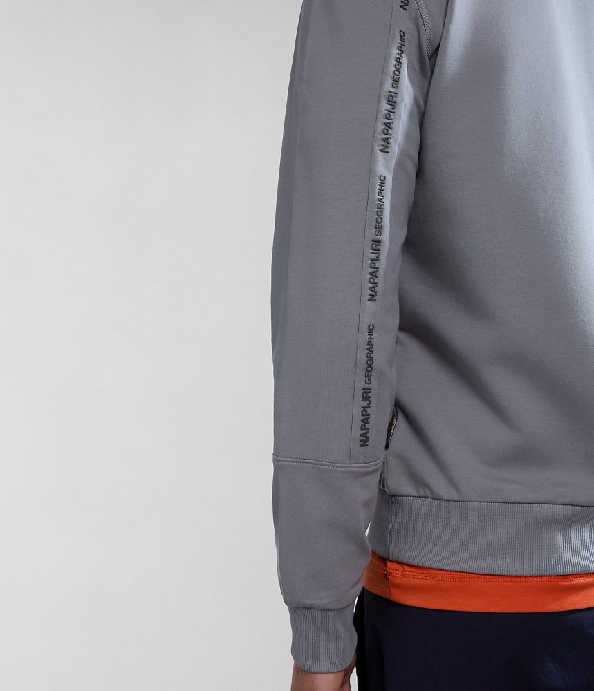 Hanorace Barbati Napapijri Smallwood Sweatshirt Gri | HYT894012