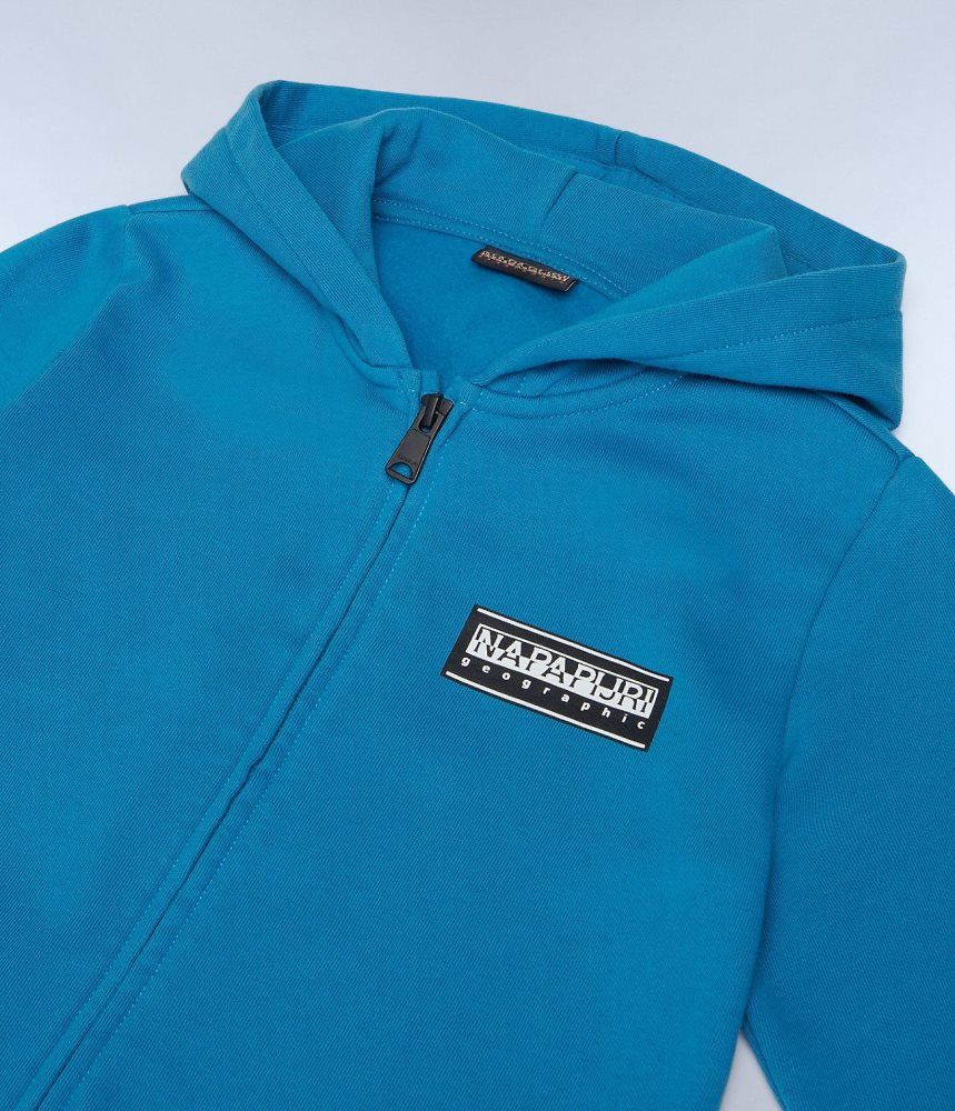 Hanorace Copii Napapijri Chamois Full-Zip Hoodie (4-16 YEARS) Albastri | VZN167892