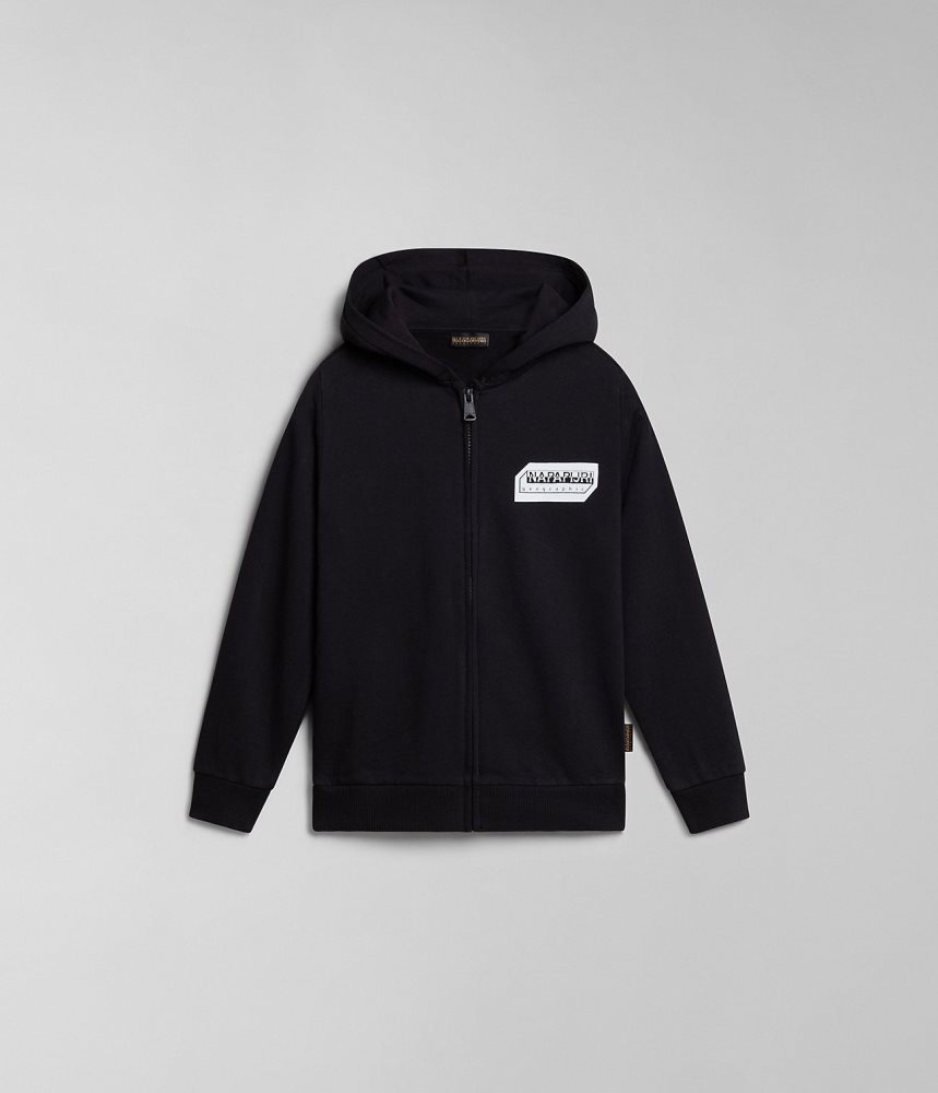 Hanorace Copii Napapijri Kitik Full-Zip Hoodie (4-16 YEARS) Negrii | NQY673548