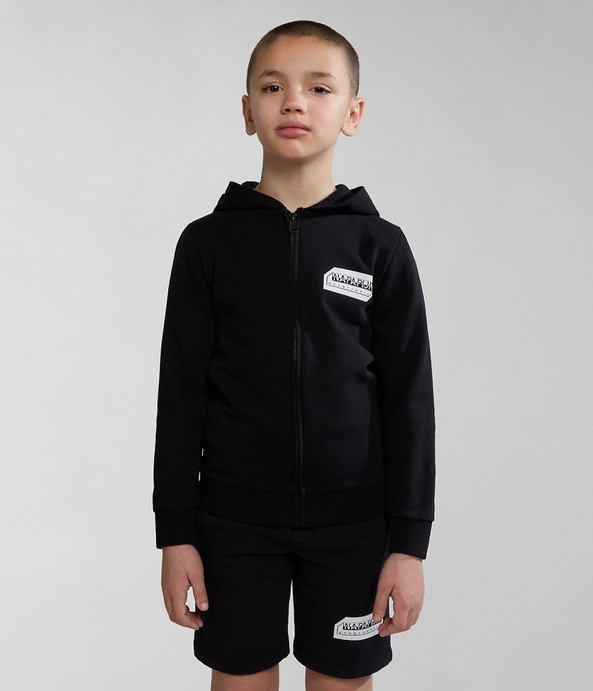 Hanorace Copii Napapijri Kitik Full-Zip Hoodie (4-16 YEARS) Negrii | NQY673548
