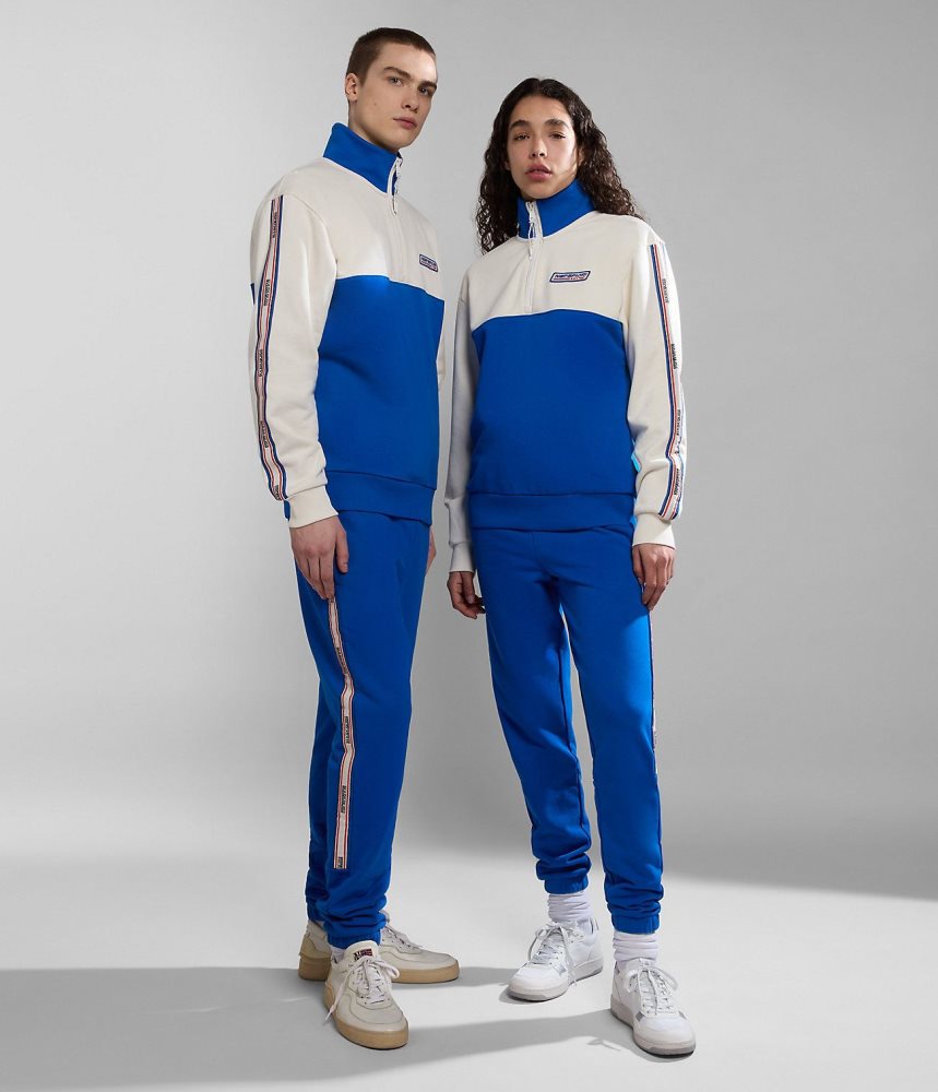 Hanorace Dama Napapijri Grober Half-Zip Sweatshirt Albastri | UYM137852