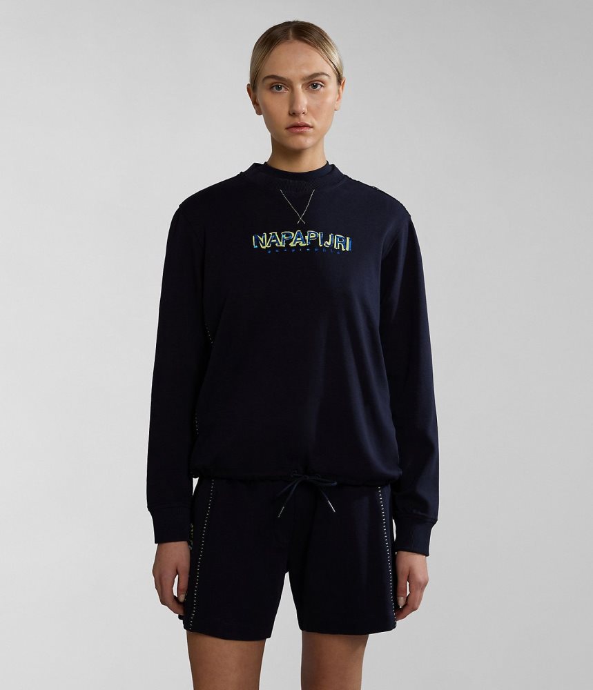 Hanorace Dama Napapijri Kreis Sweatshirt Albastri Inchis | VTW803527