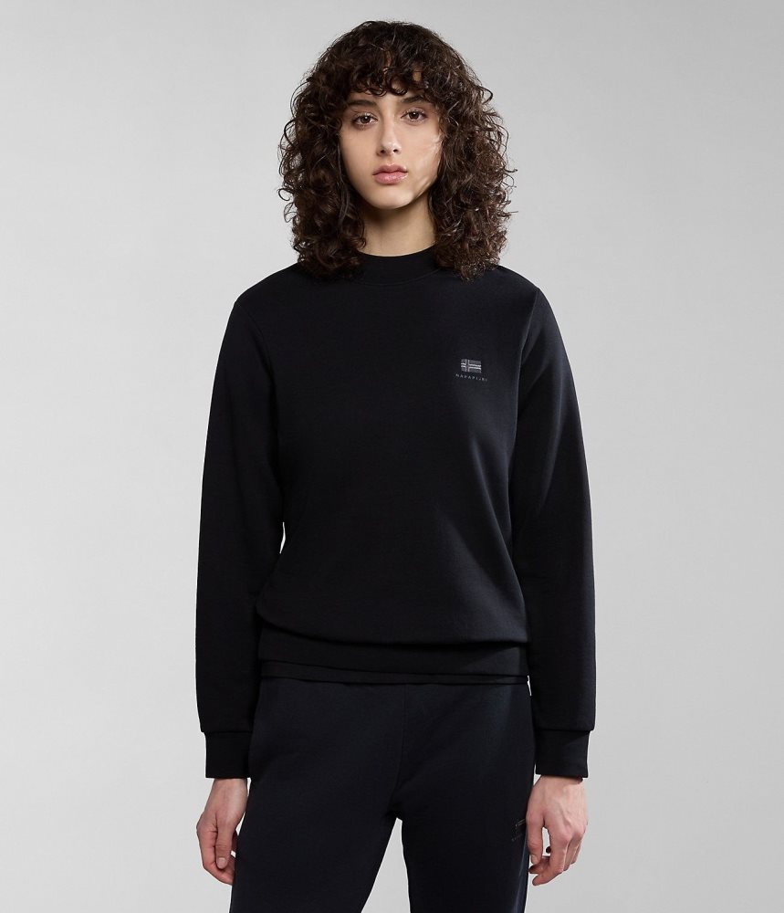 Hanorace Dama Napapijri Nina Summer Sweatshirt Negrii | WOF480613