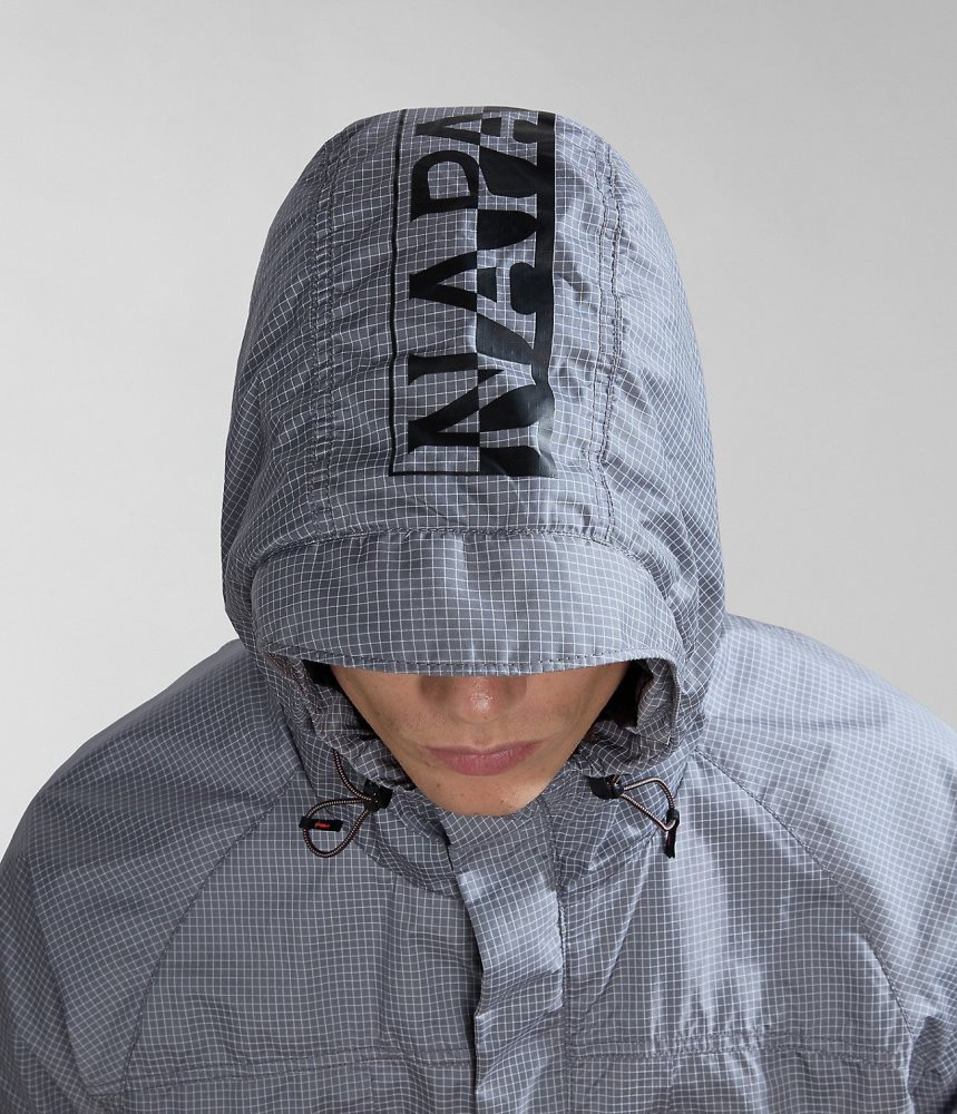 Jachete De Ploaie Barbati Napapijri Makay Windbreaker with Dyneema Gri | YAO324816