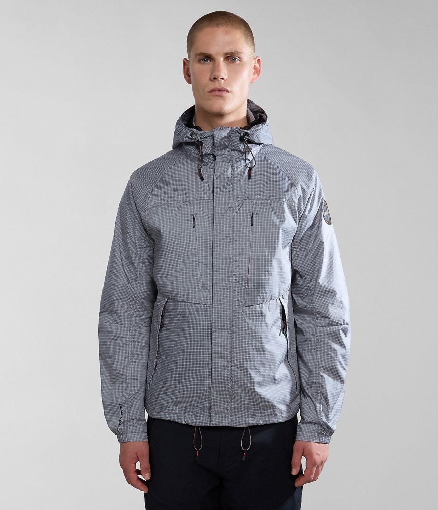 Jachete De Ploaie Barbati Napapijri Makay Windbreaker with Dyneema Gri | YAO324816
