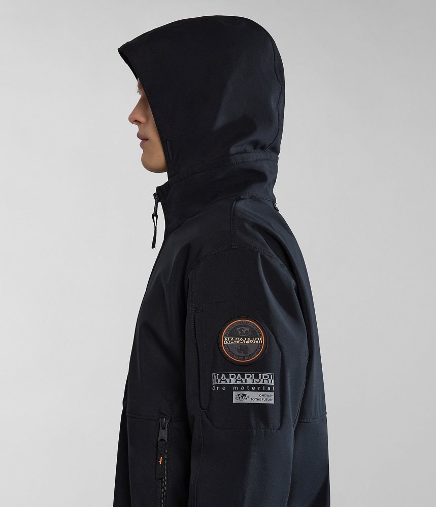 Jachete De Ploaie Barbati Napapijri Melville Mono-material Shell Jacket Negrii | CHG350672