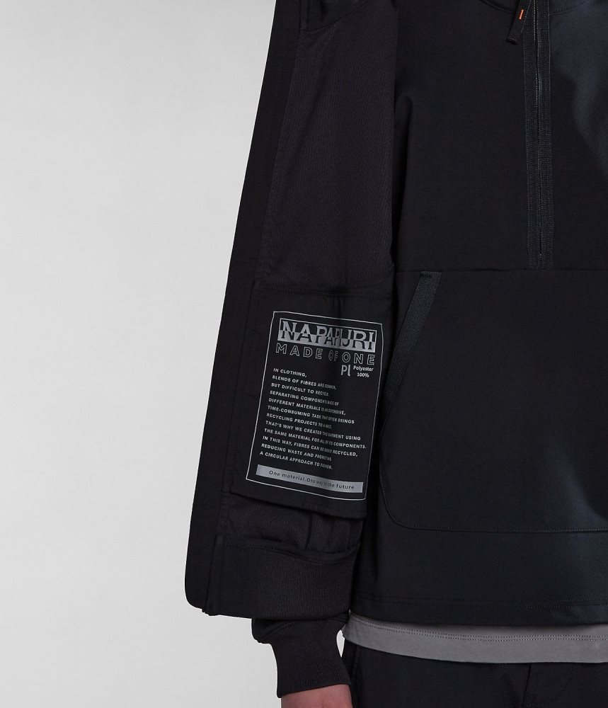 Jachete De Ploaie Barbati Napapijri Melville Mono-material Shell Jacket Negrii | CHG350672