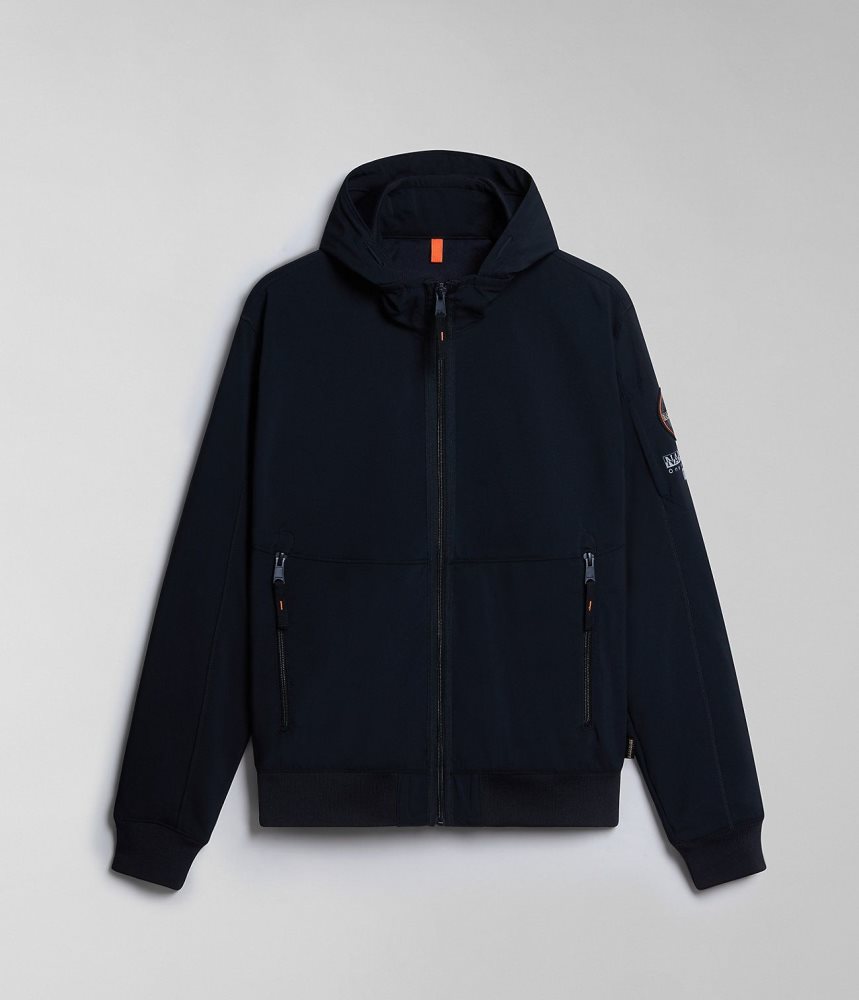 Jachete De Ploaie Barbati Napapijri Melville Mono-material Shell Jacket Negrii | CHG350672