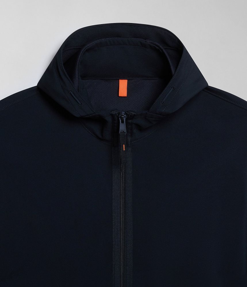 Jachete De Ploaie Barbati Napapijri Melville Mono-material Shell Jacket Negrii | CHG350672