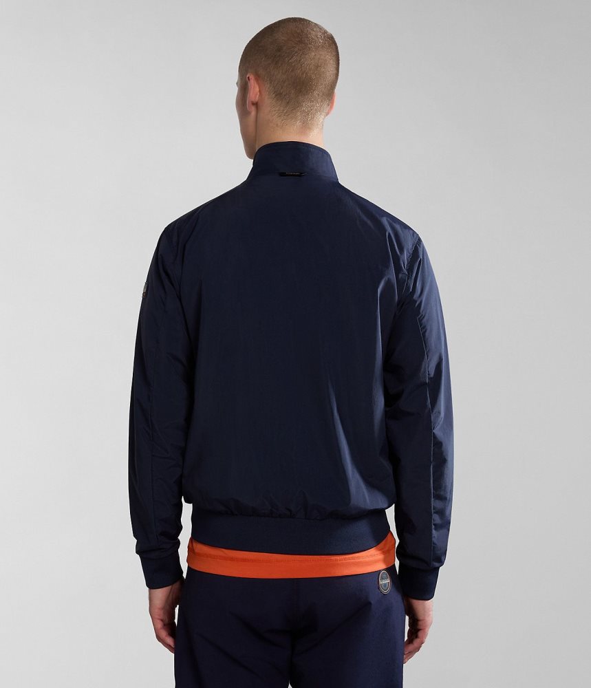Jachete De Ploaie Barbati Napapijri Montavic Shell Jacket Albastri Inchis | RXU287316