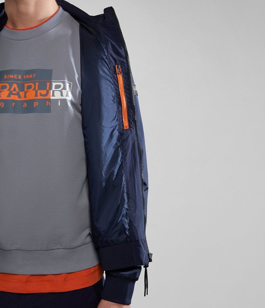 Jachete De Ploaie Barbati Napapijri Montavic Shell Jacket Albastri Inchis | RXU287316