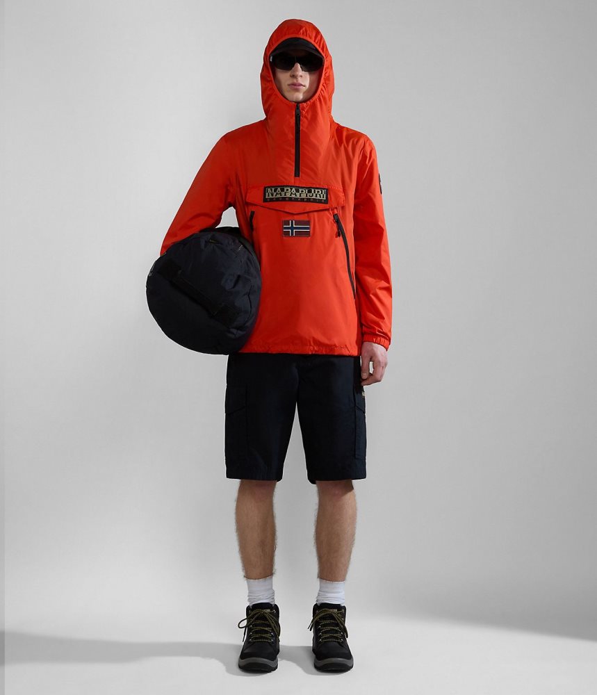 Jachete De Ploaie Barbati Napapijri Rainforest Ripstop Anorak Jacket - Unisex Portocalii | YHB984017