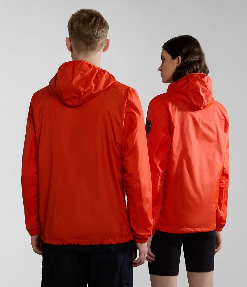 Jachete De Ploaie Barbati Napapijri Rainforest Ripstop Anorak Jacket - Unisex Portocalii | YHB984017