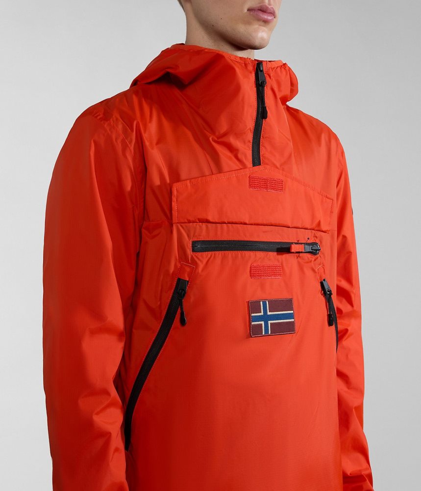 Jachete De Ploaie Barbati Napapijri Rainforest Ripstop Anorak Jacket - Unisex Portocalii | YHB984017