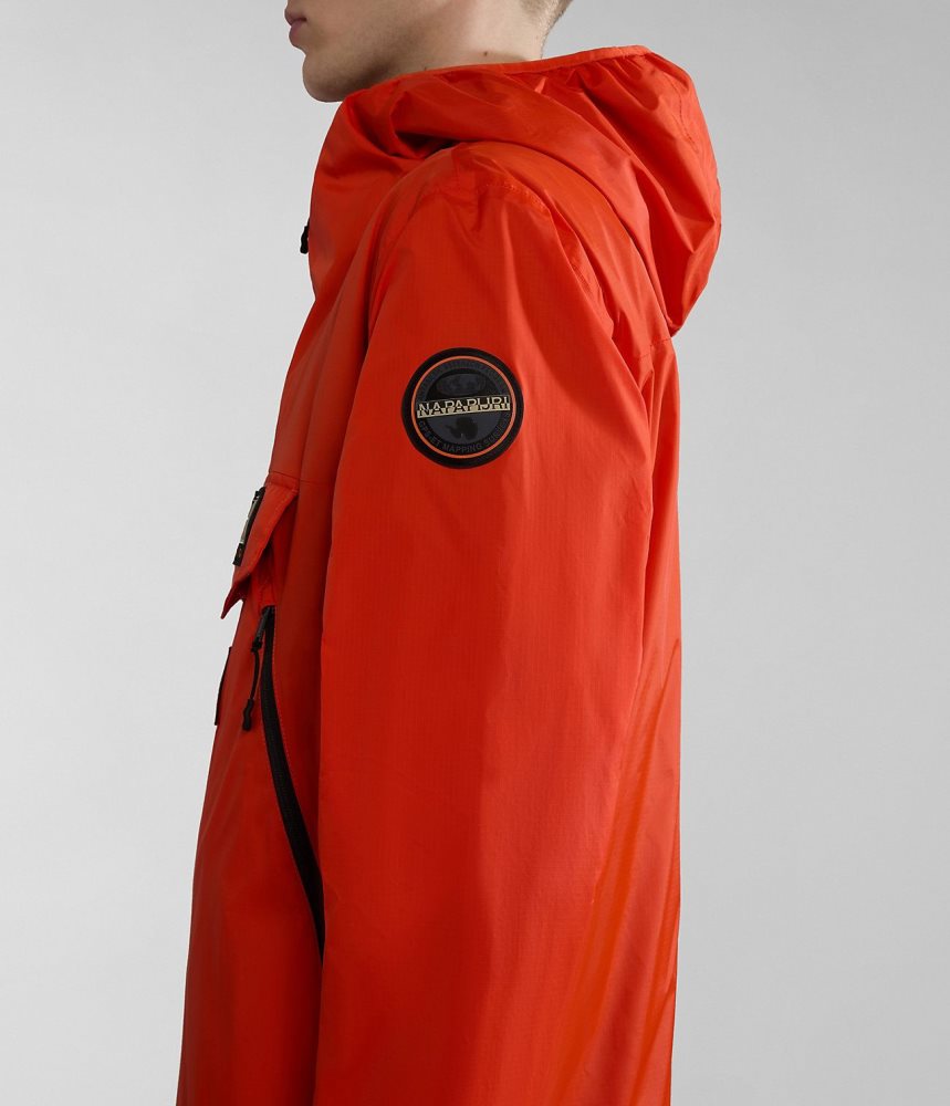 Jachete De Ploaie Barbati Napapijri Rainforest Ripstop Anorak Jacket - Unisex Portocalii | YHB984017