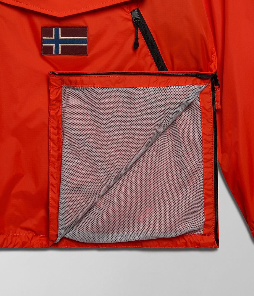 Jachete De Ploaie Barbati Napapijri Rainforest Ripstop Anorak Jacket - Unisex Portocalii | YHB984017