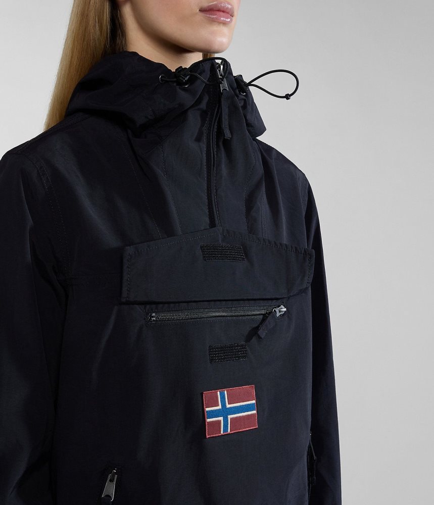 Jachete De Ploaie Dama Napapijri Rainforest Pocket Summer Anorak Jacket Negrii | QTL402689
