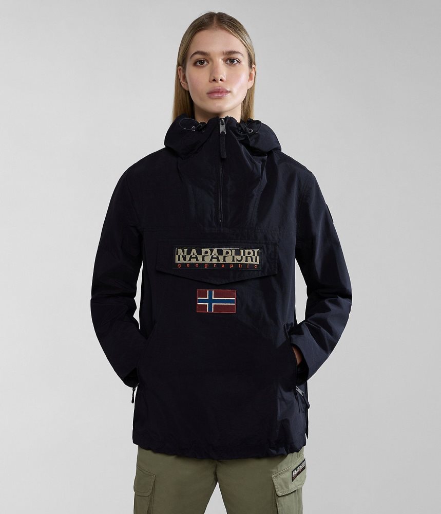 Jachete De Ploaie Dama Napapijri Rainforest Pocket Summer Anorak Jacket Negrii | QTL402689