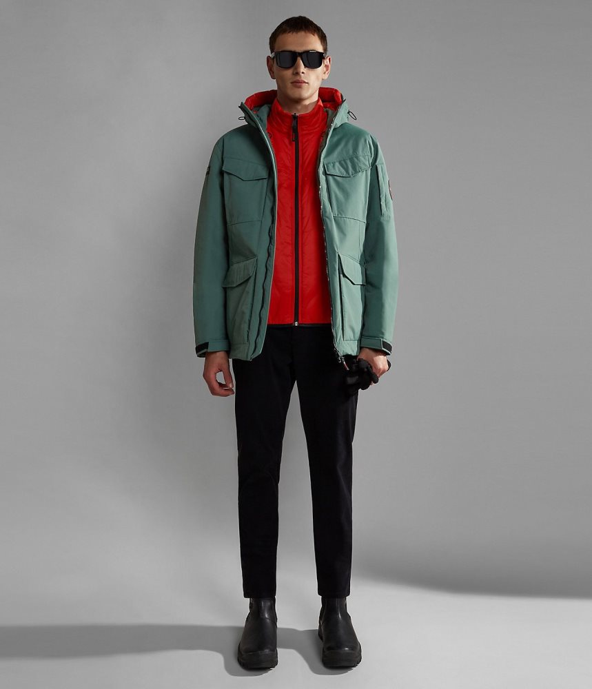 Jachete Parka Barbati Napapijri Field Jacket Verzi | WIZ479635