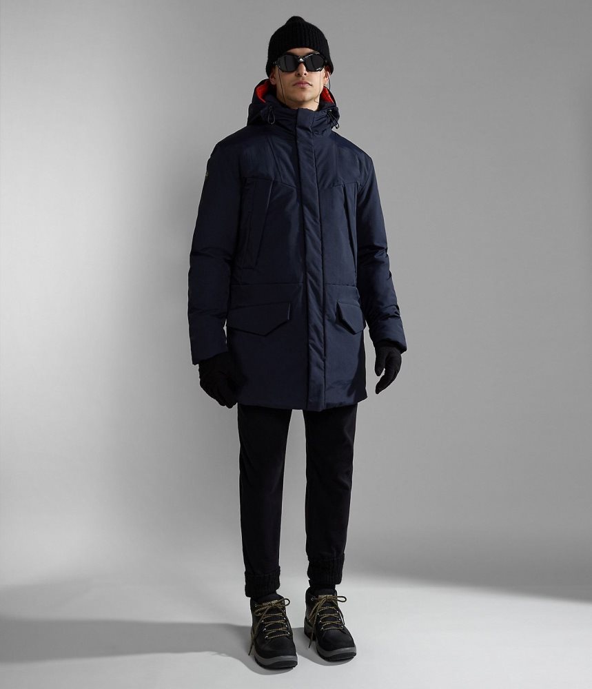 Jachete Parka Barbati Napapijri Rankine Parka Jacket Albastri Inchis | YAN519346