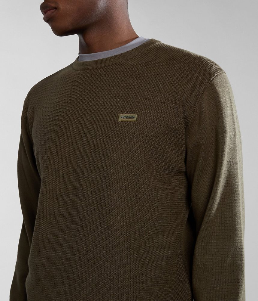 Jumpers Barbati Napapijri Barensee Jumper Verzi | YVA079624