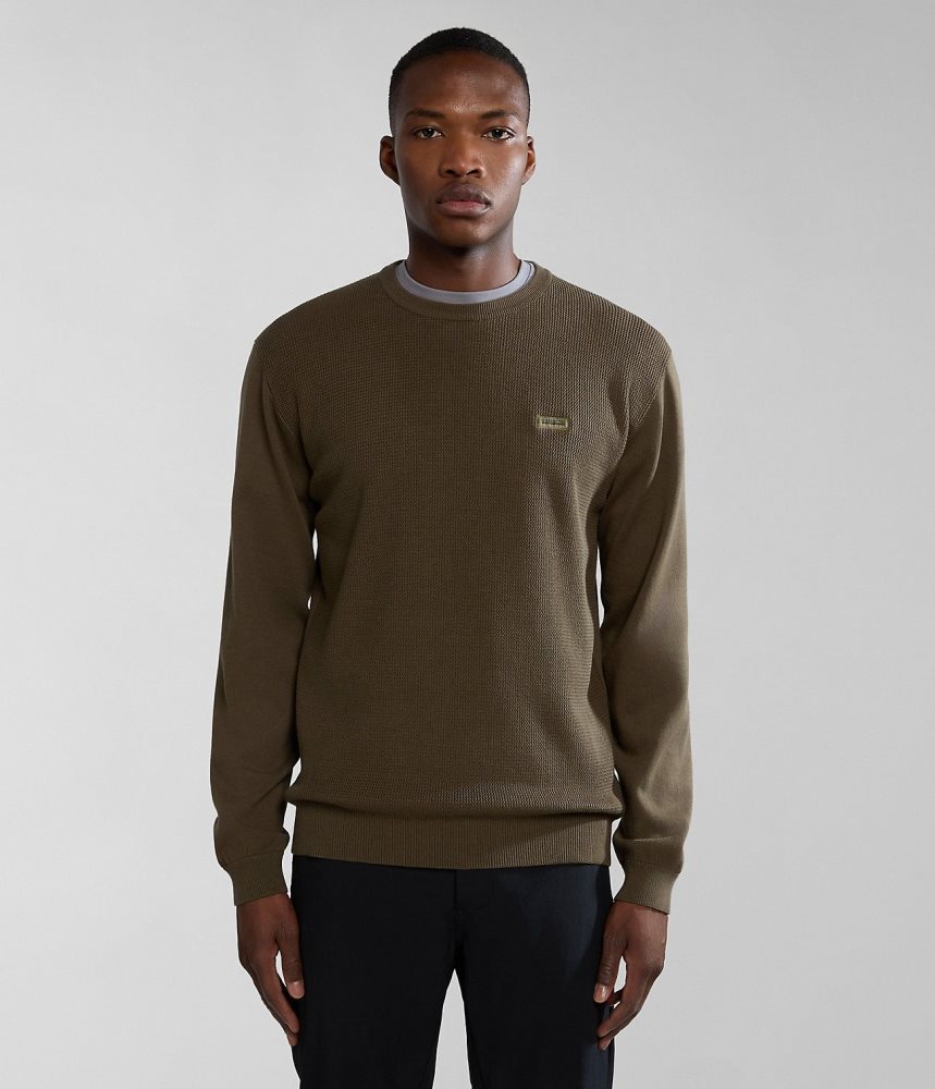 Jumpers Barbati Napapijri Barensee Jumper Verzi | YVA079624