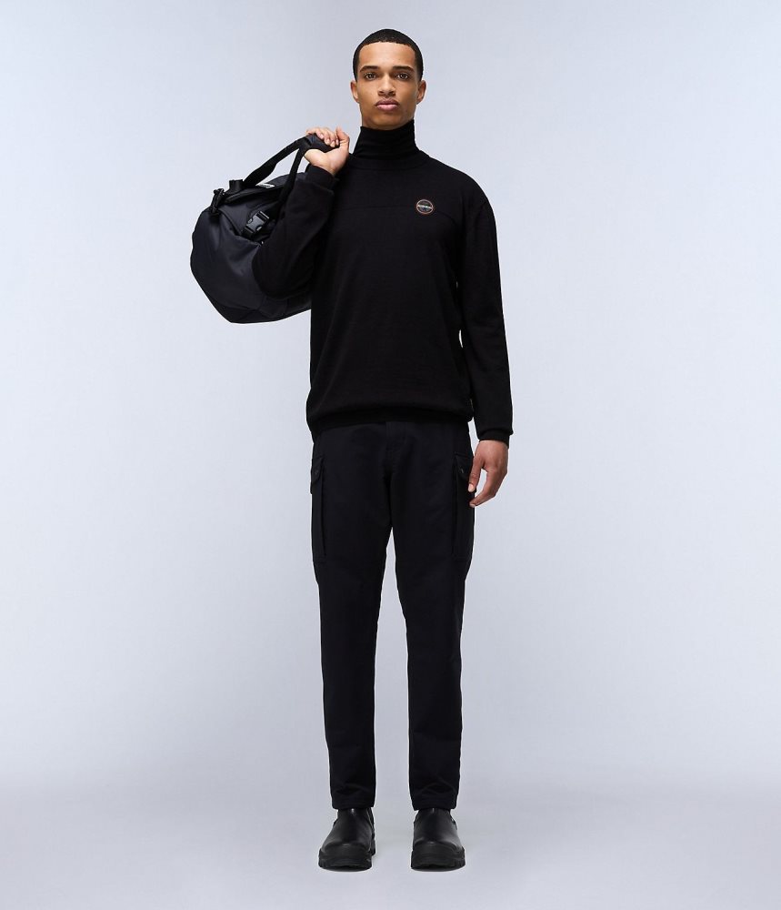 Jumpers Barbati Napapijri Derri Crew Neck Jumper Negrii | HRG829653