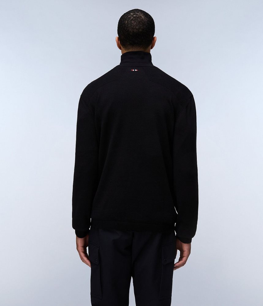 Jumpers Barbati Napapijri Derri Crew Neck Jumper Negrii | HRG829653