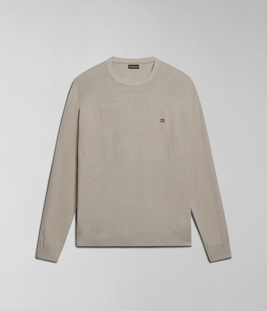 Jumpers Barbati Napapijri Linen Jumper Bej | YTI642873