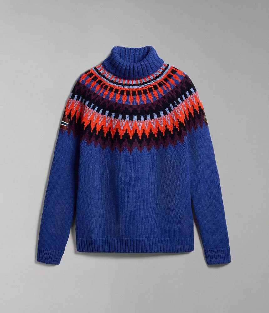 Jumpers Barbati Napapijri Nathaniel Turtleneck Jumper Albastri | RYB432657