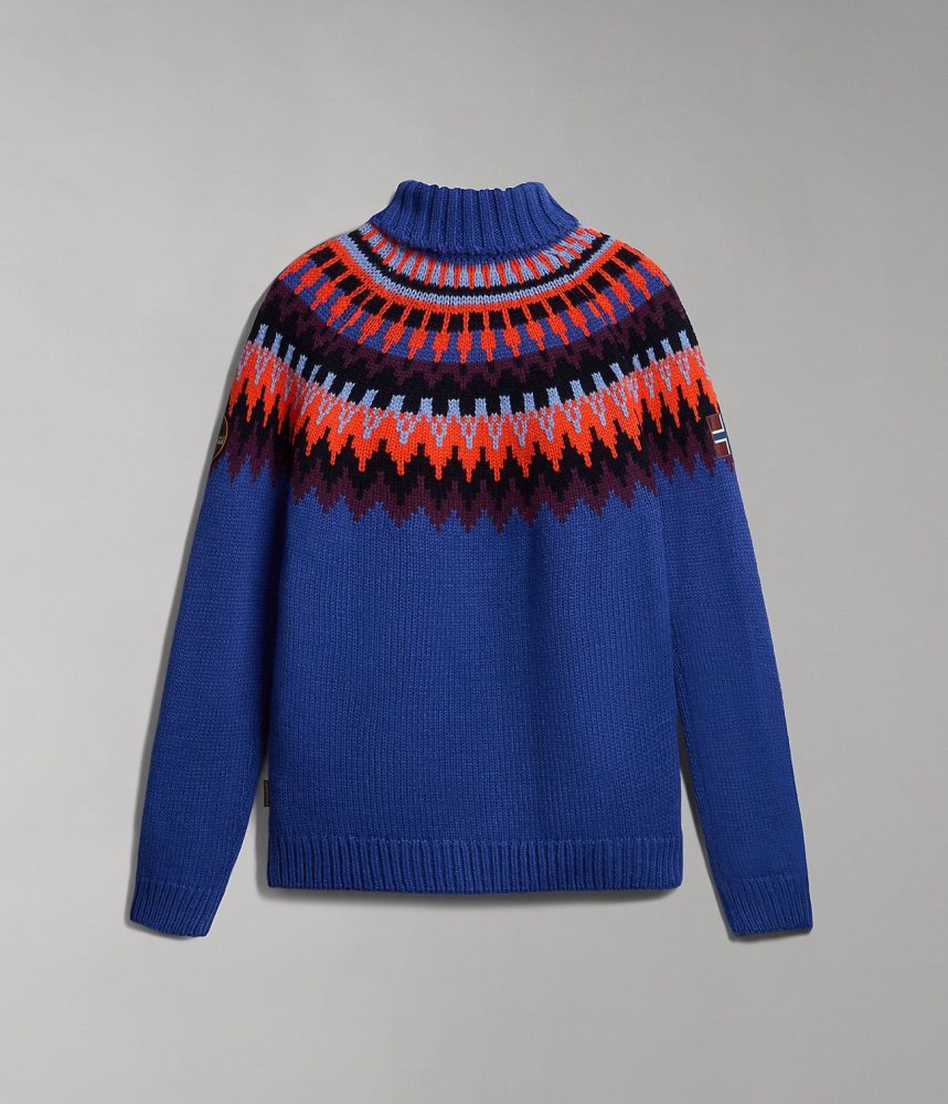 Jumpers Barbati Napapijri Nathaniel Turtleneck Jumper Albastri | RYB432657