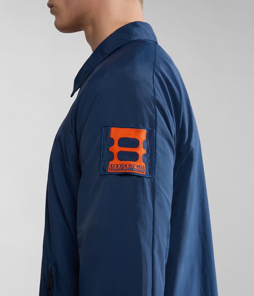 Lightweight Jackets Barbati Napapijri Circular Jacket by Moreno Ferrari Albastri Inchis | VZL674529