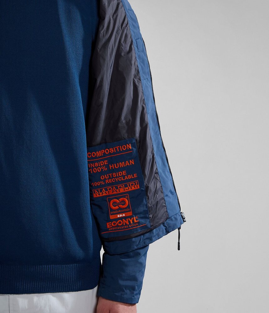 Lightweight Jackets Barbati Napapijri Circular Jacket by Moreno Ferrari Albastri Inchis | VZL674529