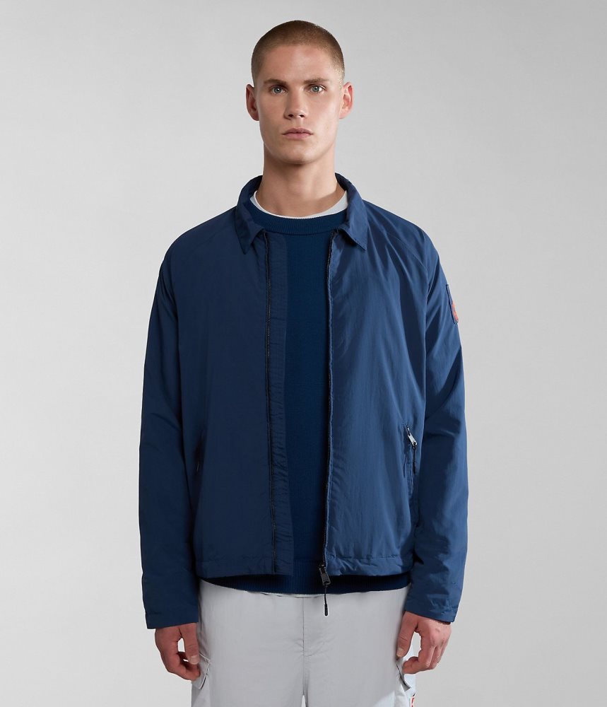 Lightweight Jackets Barbati Napapijri Circular Jacket by Moreno Ferrari Albastri Inchis | VZL674529