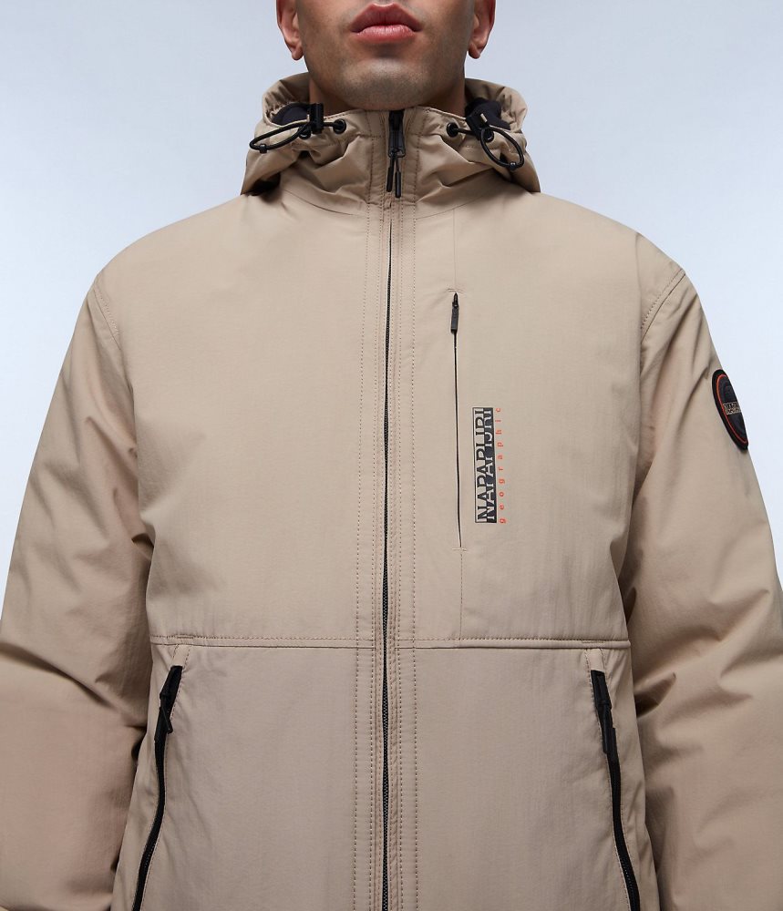 Lightweight Jackets Barbati Napapijri Tundra Winter Jacket Bej | ROW374859