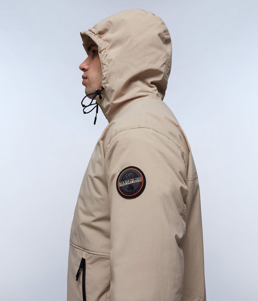 Lightweight Jackets Barbati Napapijri Tundra Winter Jacket Bej | ROW374859